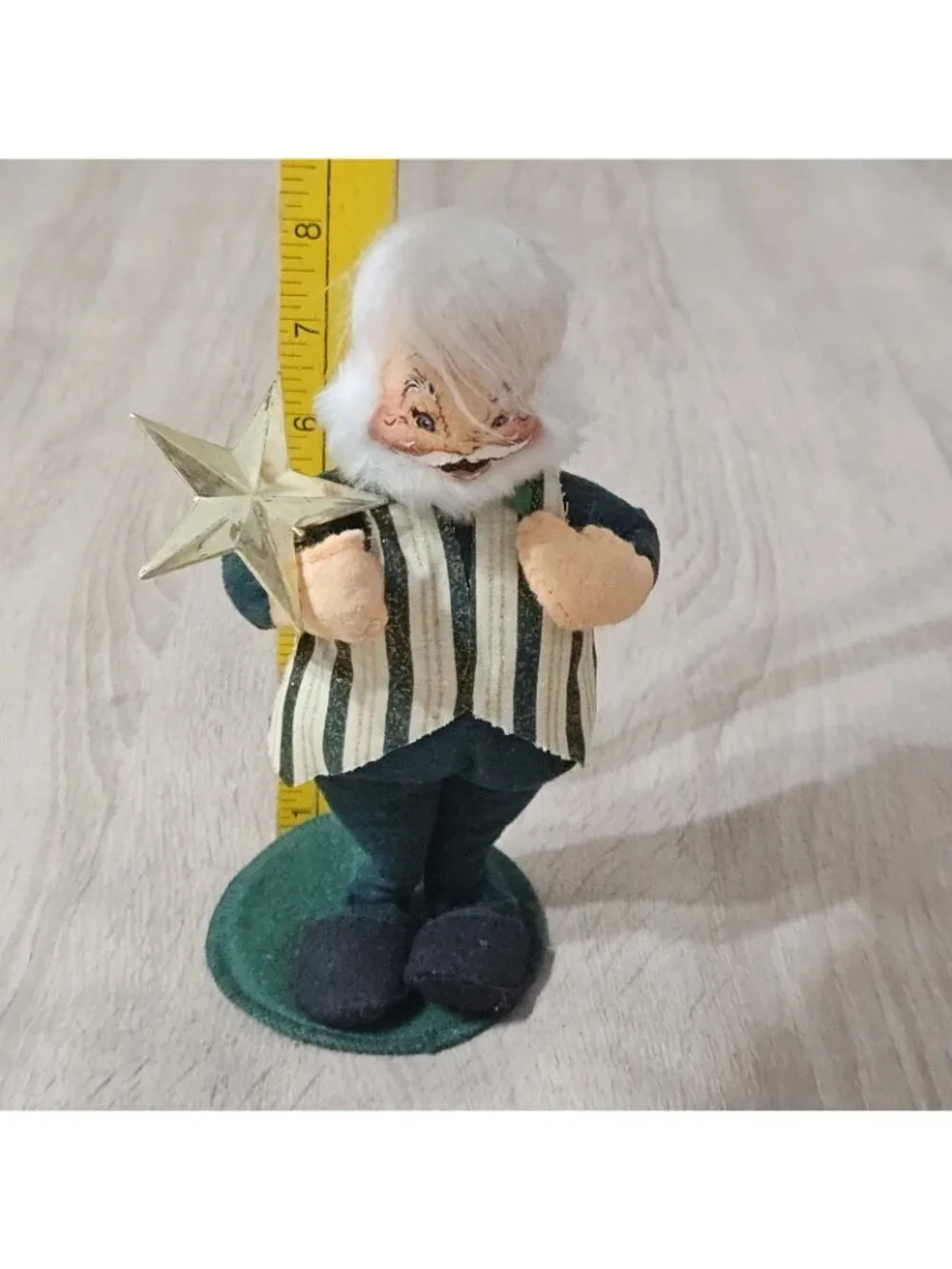 Vintage 1999 Annalee Doll Santa Claus Felt Figurine Christmas Holiday Decor 8in